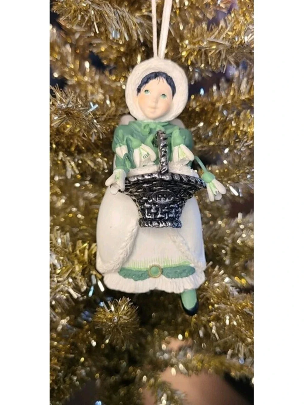 Snowdrop Angel Christmas Ornament Hallmark Keepsake The Language of Flowers 1997